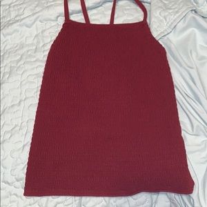 halter maroon tank top